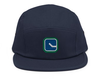 Cappello da hockey a cinque pannelli ricamato dal design minimalista di Vancouver