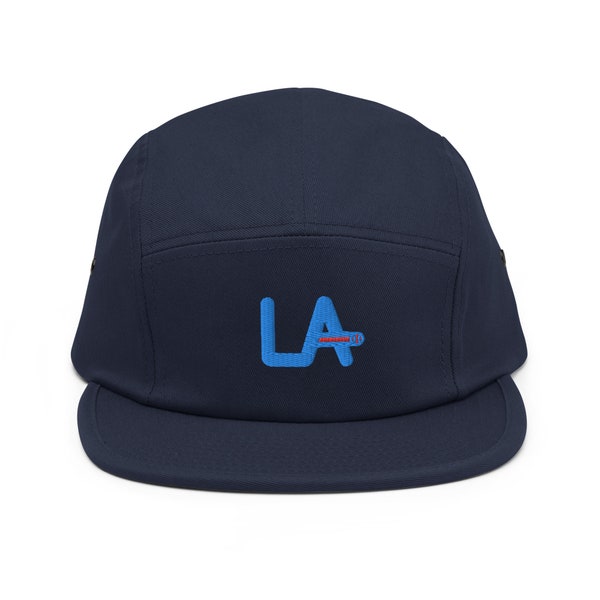 Los Angeles Minimalist Design Embroidered Five Panel Cap Baseball Hat