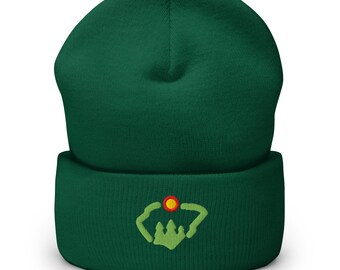 Minnesota Minimalist Design Embroidered Cuffed Beanie Hockey Hat