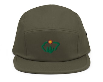 Minnesota Minimalist Design Embroidered Five Panel Cap Hockey Hat