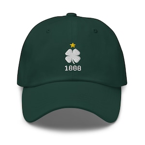 Bhoys 1888 Minimalist Design Embroidered Dad Hat Soccer Football Cap
