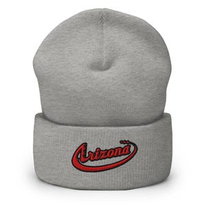 Arizona Minimalist Design Embroidered Cuffed Beanie Baseball Hat