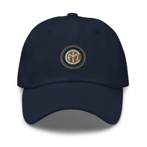 Milano Nerazzurri Minimalist Design Embroidered Dad Hat Soccer Football Cap