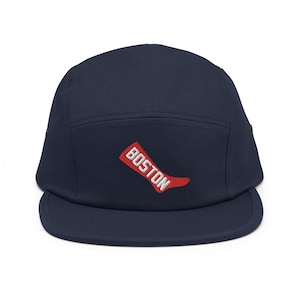 Boston Minimalist Design Embroidered Five Panel Cap Baseball Hat