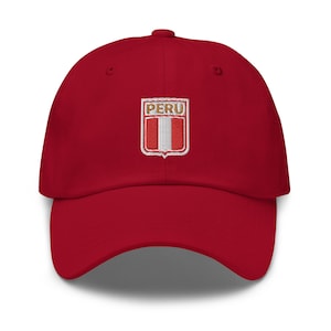 Peru COPA AMERICA Minimalist Design Embroidered Dad Hat Soccer Football Cap
