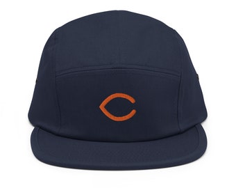 Chicago Minimalist Design Embroidered Five Panel Cap Football Hat