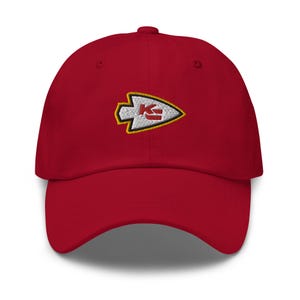 Cappello da football con ricamo minimalista di Kansas City