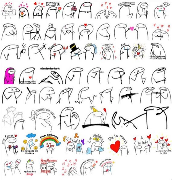 Flork in love meme pack, bundle Art Board Print for Sale by LatinoPower