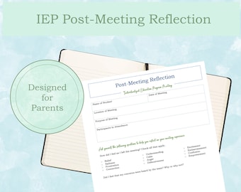 Reflexión posterior a la reunión del IEP para padres