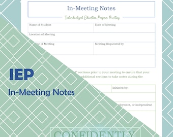 Notas durante la reunión del IEP para padres