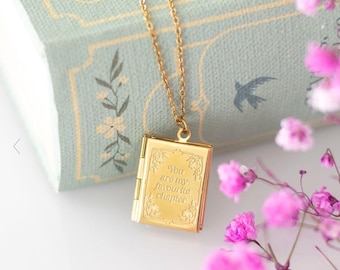 Book Locket Necklace Perfect Gift For Bookish Booktok Book Worms Beautiful Packaging