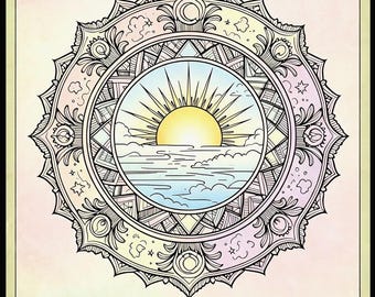 Mindful Relaxing Mandala adult colouring book over 100 pages download enjoy