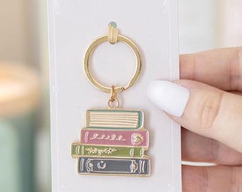 Book Lover Keyring Personalised Inital Bookish Booktok Reader Dark Romance Book Nerd Worm Gift