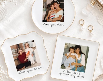 Mothers Day Gift for Mom, Custom Photo Trinket Tray, Custom Ring Dish with Picture, Gift for Grandma, Mom Gift from Daughter, Birthday Gift
