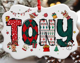 BULK DISCOUNT Personalized Christmas Ornament 2025, Custom Name Ornament for Kids, Christmas Gift for Kids, Christmas Ornament Tree Decor
