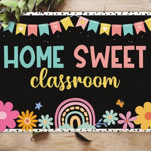 Personalized Classroom Doormat, Custom Teacher Mat, Home Sweet Classroom Doormat, Classroom Decor, Teacher Doormat, Back to School Decor