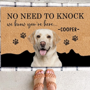 Custom Photo Welcome To House Dog Doormat - yeetcat