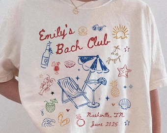 Custom Beach Bachelorette Shirt, Coastal Bachelorette Shirts, Last Splash Bachelorette Shirts, Comfort Colors Bach Club Bachelorette Shirt