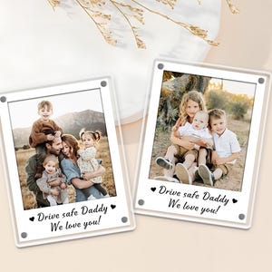 FREE PHOTO Custom Photo Car Visor Clip, Fathers Day Gift for Dad, Dad Gifts from Kids, Personalized Gift for Grandpa, Dad Birthday Gifts image 7