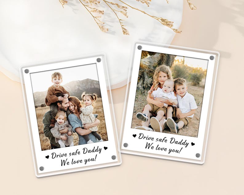 FREE PHOTO Custom Photo Car Visor Clip, Fathers Day Gift for Dad, Dad Gifts from Kids, Personalized Gift for Grandpa, Dad Birthday Gifts image 7