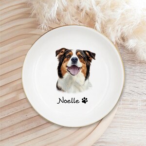 Personalized Dog Cat Photo Ring Dish, Custom Pet Portrait Jewelry Dish, Dog Mom Trinket Dish, Pet Lovers Gift, Mother’s Day Gift for Cat Mom zdjęcie 7