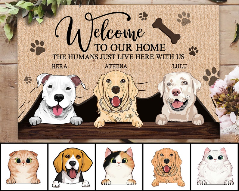 Personalized Dog Doormat Custom Dog Mat Funny Etsy