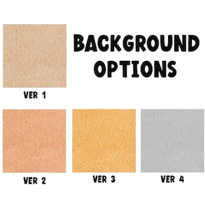 May include: Four background options for a design project. The options are beige, peach, yellow, and gray. Each option has a textured surface.