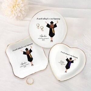 Personalized Graduation Gift for Her, Custom Jewelry Dish Gift for Daughter Class of 2025, College Graduation Keepsake Gift, Senior Gift image 8