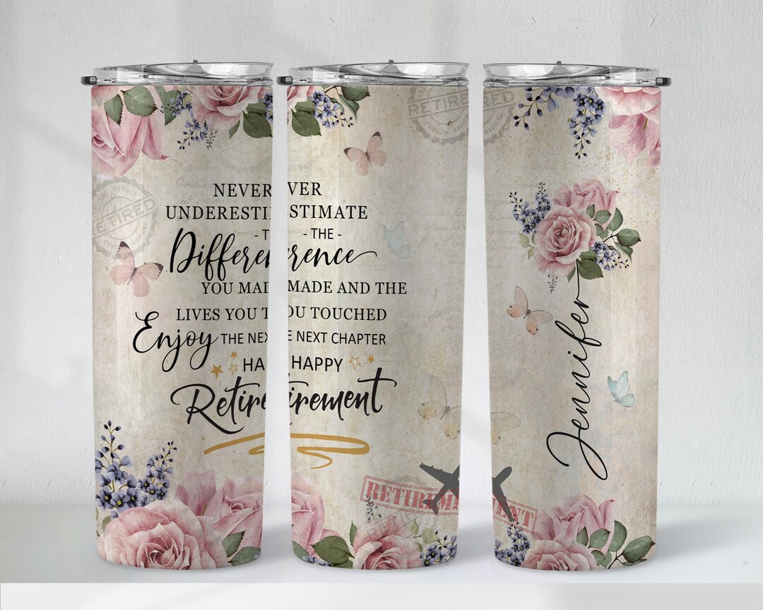 Personalized Retirement Tumbler, Custom Retirement Gifts for Women, Teacher Retirement Coffee ...