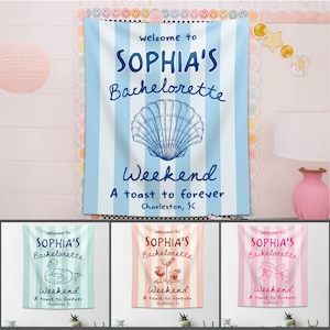 Custom Bachelorette Party Banner, Bachelorette Party Decor, A Toast to Forever Bachelorette Party Weekend Banner, Bach Party Welcome Sign