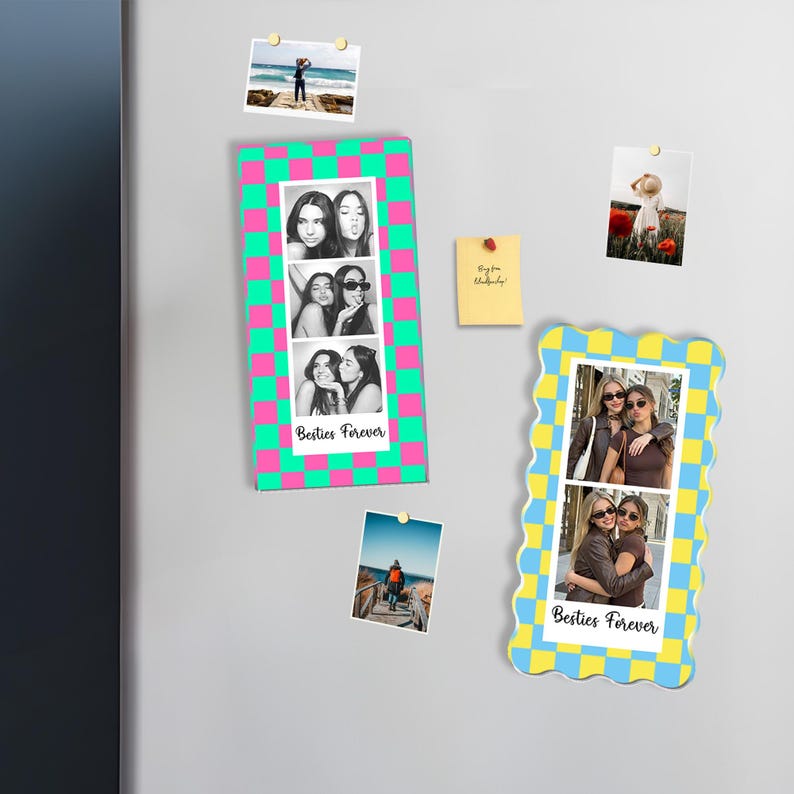 Custom Strip Photobooth Acrylic Magnet, Personalized Couples Photo Magnet, Besties Photo Magnet, Family Photo Magnet Gift, Kids Photo Magnet image 12