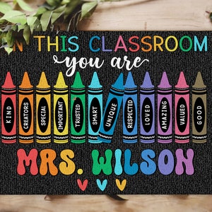 Classroom Welcome Mat, In this Classroom Teacher Rug, Teacher Personalized Gifts, Classroom Decor, Back to School Decor, New Teacher Gift image 9