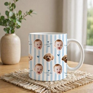 Custom Baby Photo Retro Mug, Best Dad Ever Personalized Father's Day Gift, First Time Daddy Appreciation, Dad Birthday Gift, Grandpa Present image 5