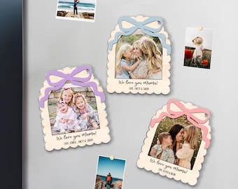 Custom Photo Fridge Magnet Gift for Mom, Mothers Day Gift, Custom Picture Frame Gift for Grandma, Mother's Day Photo Magnet, Nana Mom Gifts