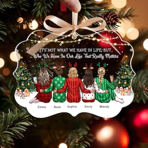 Custom Best Friend Ornament 2026, Personalized Besties Ornament, BFF Friendship Gifts, Friends Christmas Keepsake Gift, Girl Group Gift Xmas image 7