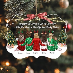 Custom Best Friend Ornament 2026, Personalized Besties Ornament, BFF Friendship Gifts, Friends Christmas Keepsake Gift, Girl Group Gift Xmas image 8