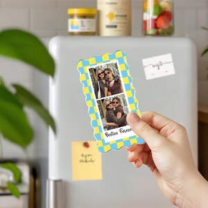 Custom Strip Photobooth Acrylic Magnet, Personalized Couples Photo Magnet, Besties Photo Magnet, Family Photo Magnet Gift, Kids Photo Magnet image 11