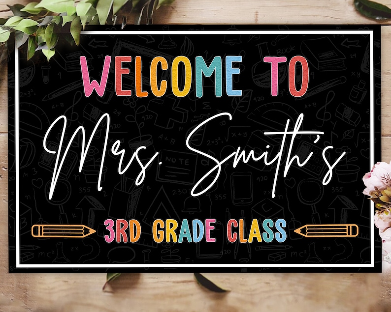 Custom Teacher Classroom Decor, Personalized Teacher Classroom Welcome ...