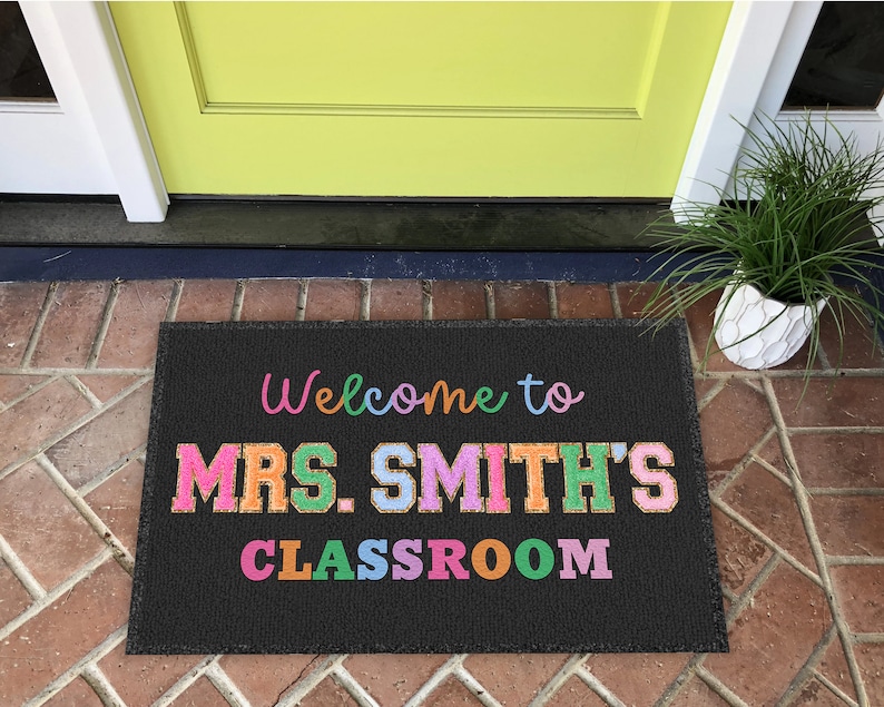 Personalized Teacher Classroom Doormat Classroom Mat Etsy