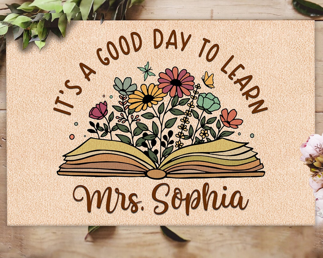 Personalized Teacher Doormat, Inspiration Classroom Decor, Classroom