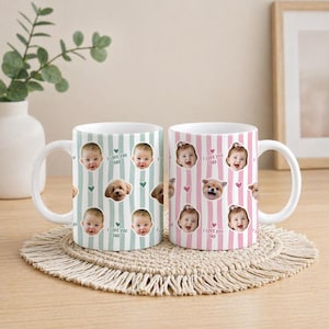 Custom Baby Photo Retro Mug, Best Dad Ever Personalized Father's Day Gift, First Time Daddy Appreciation, Dad Birthday Gift, Grandpa Present image 2