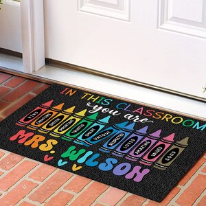 Classroom Welcome Mat, In this Classroom Teacher Rug, Teacher Personalized Gifts, Classroom Decor, Back to School Decor, New Teacher Gift image 7