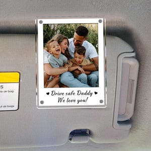 FREE PHOTO Custom Photo Car Visor Clip, Fathers Day Gift for Dad, Dad Gifts from Kids, Personalized Gift for Grandpa, Dad Birthday Gifts image 9