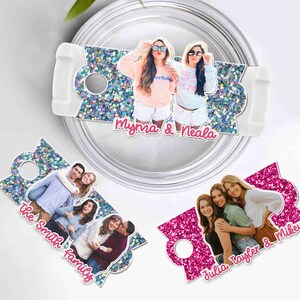 Personalized Photo Name Tag for 30oz 40oz Stanley Tumbler, Custom Tumbler Name Tag with Photo, Tumbler Lid Tag, Custom Quencher Tumbler Tag