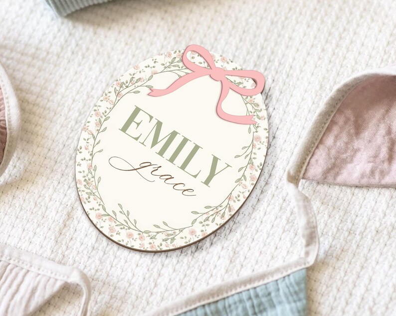 Pinkstats Signage Wildflower Baby Stats Sign, Pink Bow Nursery Decor - Etsy