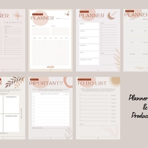 Boho Style Printable Personal Planner, Neutral Tones Life Planner ...
