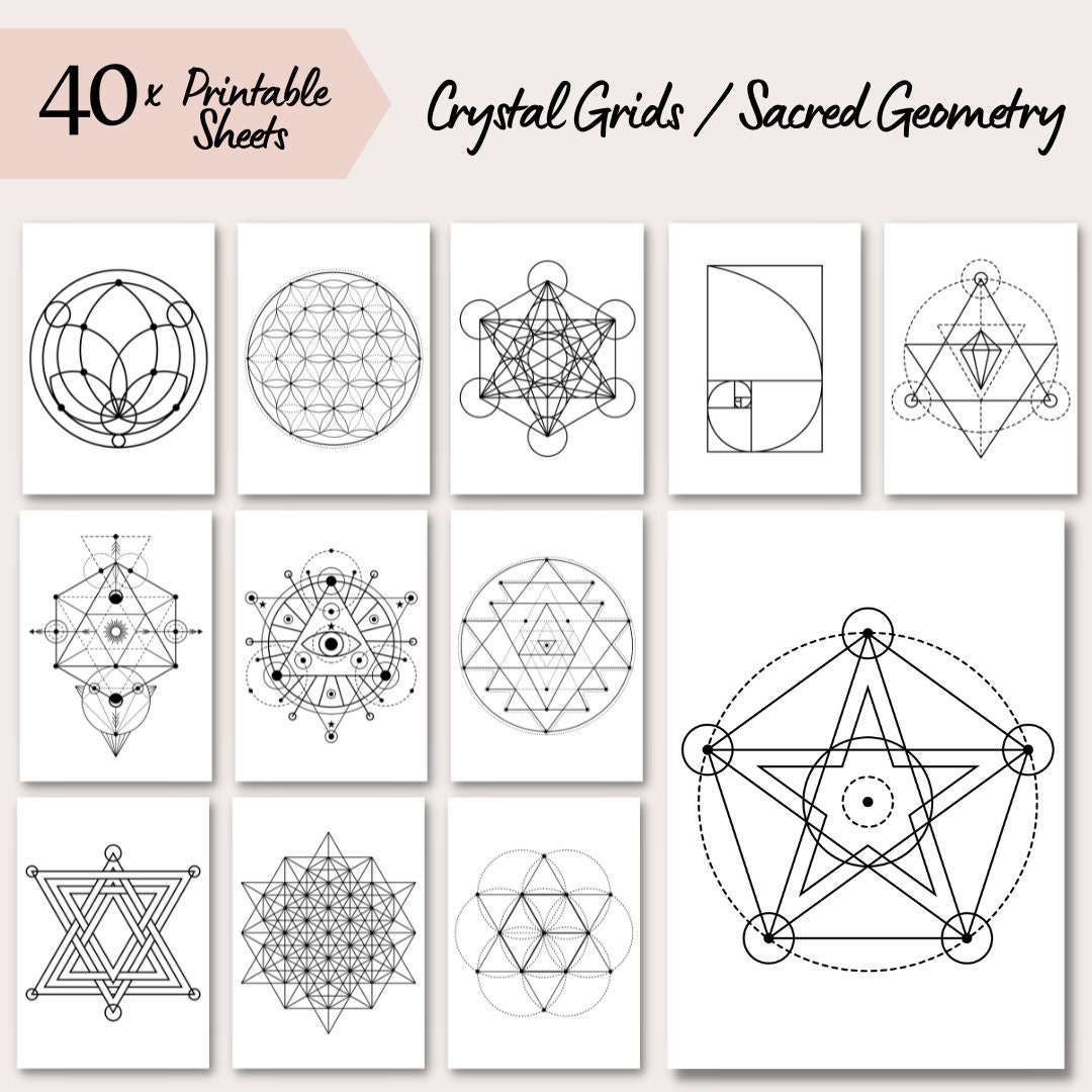 40 Printable Crystal Grids, Black and Plain White Background, Sacred Geometry, Crystal Healing, Crystal Magic, Manifestation, Astrology - Etsy 40-printable-crystal-grids-black-and-plain-white-background-sacred-geometry-crystal-healing-crystal-magic-manifestation-astrology-etsy