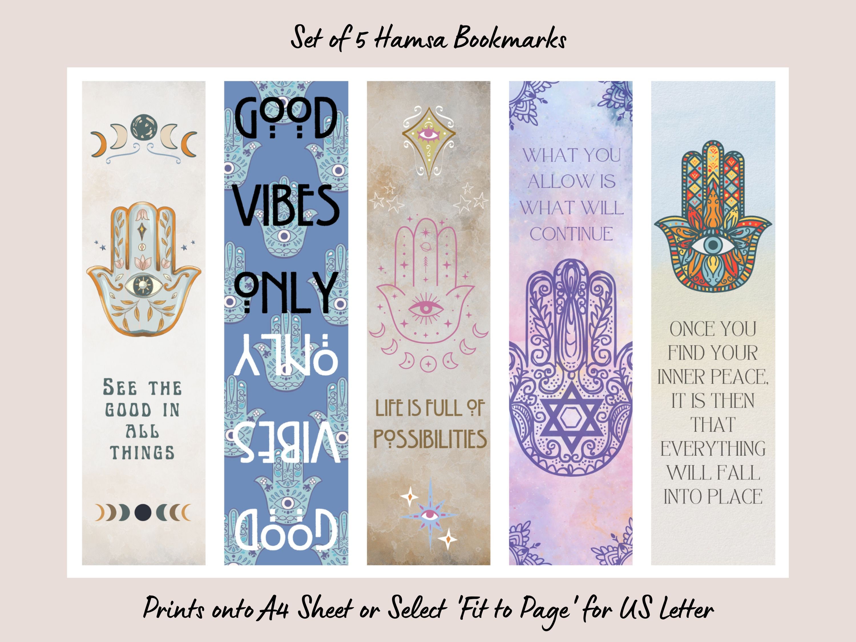 hamsa-hand-boho-printable-bookmarks-watercolour-style-double-sided
