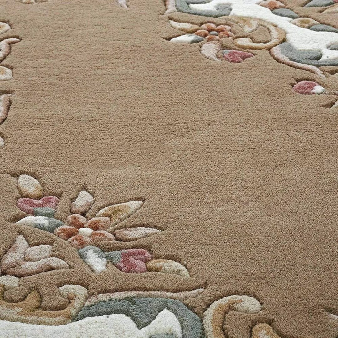 Rugstore Shop Ltd Hand-Tufted 100% Wool Aubusson Rug - Super Thick, Red