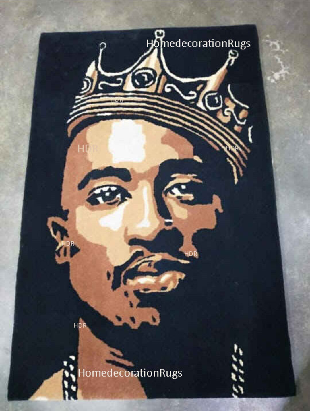 Tupac Shakur Art Rug Hand Tufted Rug High Quality Rug Wall Art Etsy